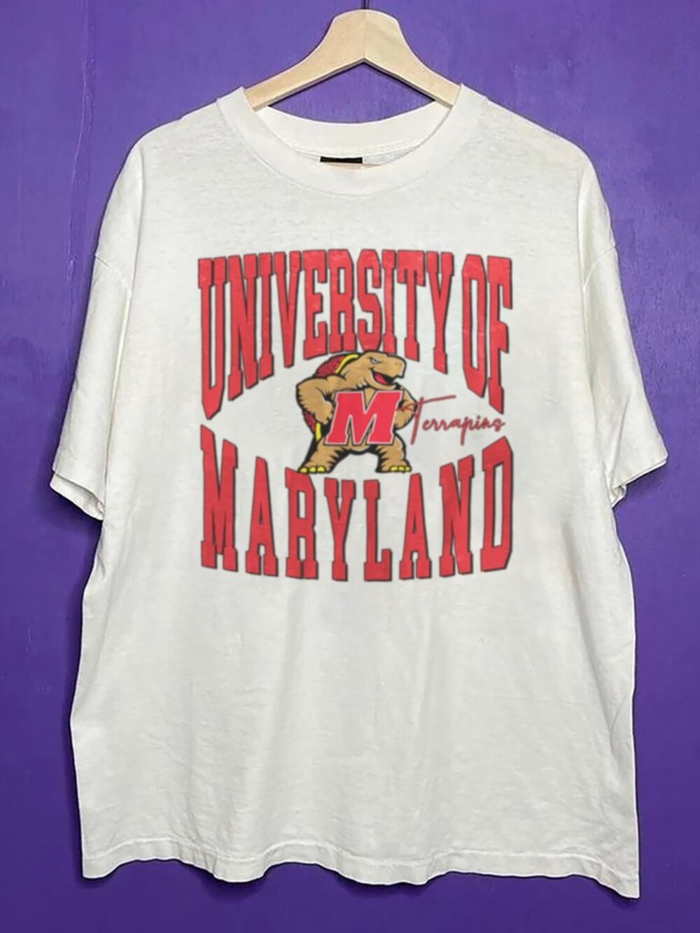 Vintage University of Maryland Shirt, Maryland Terrapins Football Logo Shirt Tee